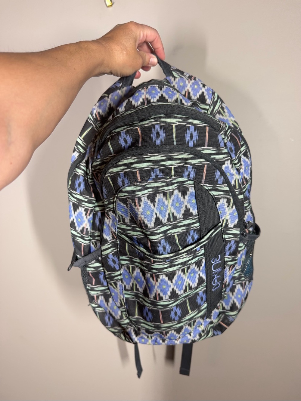 Dakine Blue & Black Aztec Print Backpack